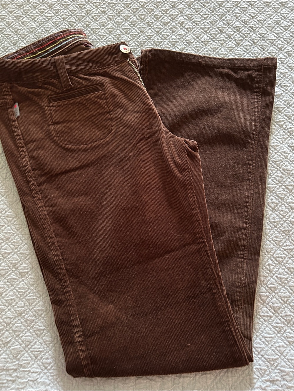 BLURR Women's Chocolate Brown Corduroy Wide Leg Jeans